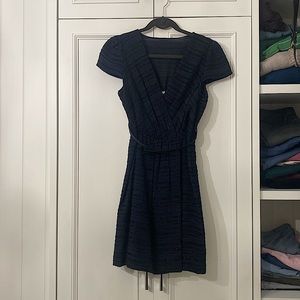 Navy Milly striped cocktail dress